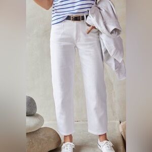 AYR White Straight-Leg High-Waist Jeans